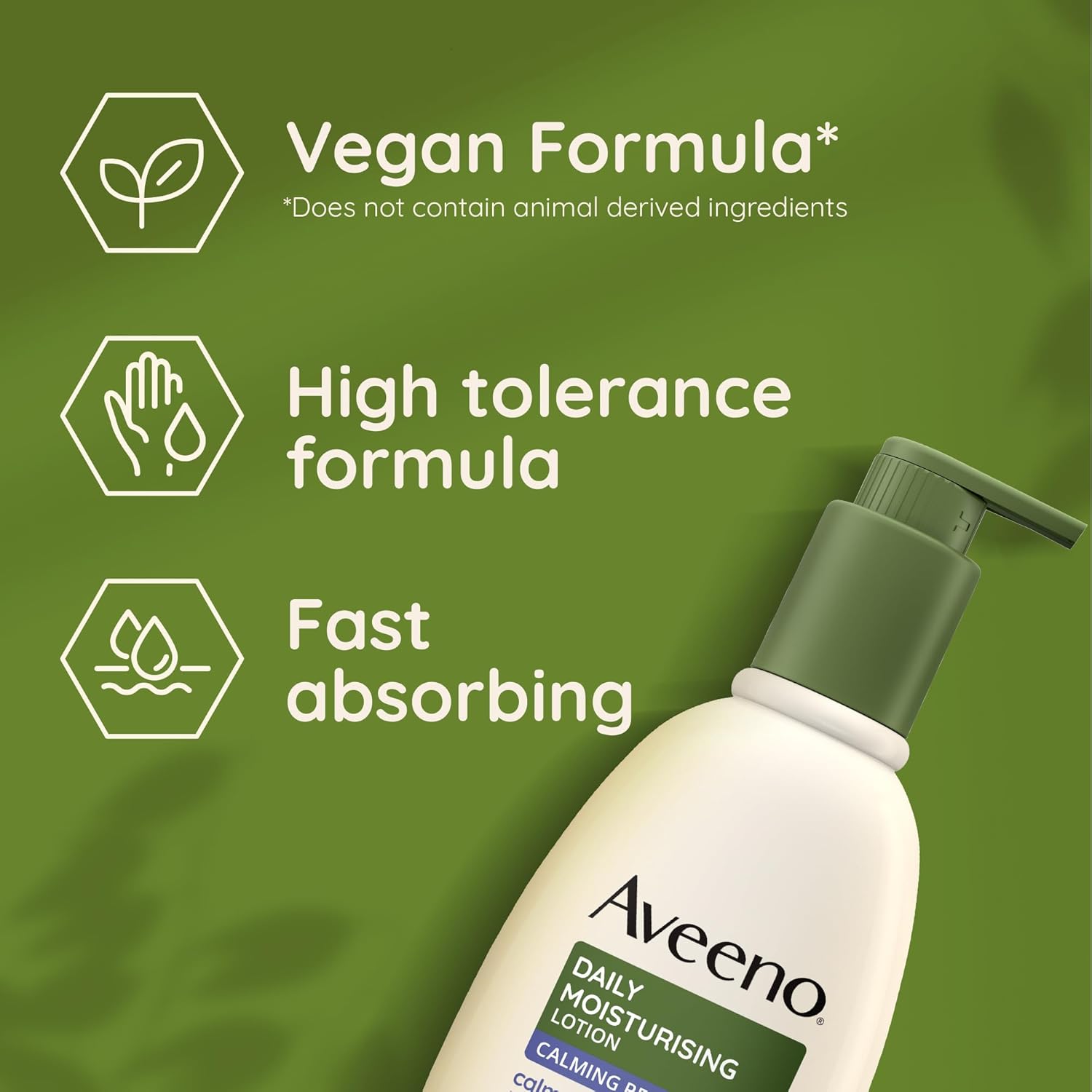 Aveeno Daily Moisturising Lotion Calming Relief, With Nourishing Oat & Calming Lavender, 24-Hour Moisturisation, Suitable for Sensitive Skin, Fast Absorbing, 300ml - View 2 of 6