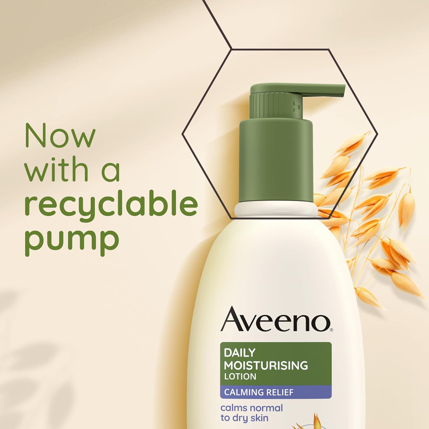 Aveeno Daily Moisturising Lotion Calming Relief, With Nourishing Oat & Calming Lavender, 24-Hour Moisturisation, Suitable for Sensitive Skin, Fast Absorbing, 300ml - View 3 of 6