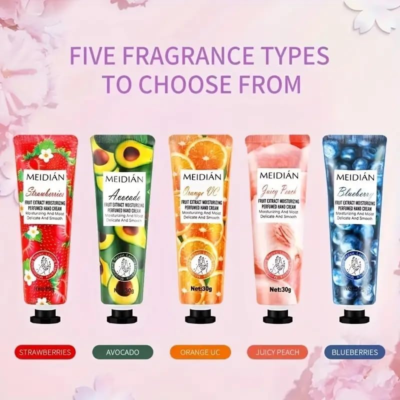 OSYA HAND CREAM 5pcs/set Hand Cream Set, Moisturizing And Nourishing Hand Lotion for Dry Cracked Hands, Gift for Women - View 4 of 5