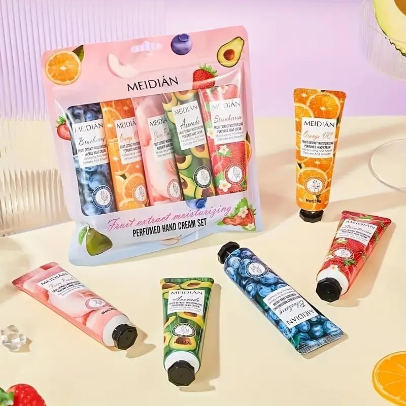 OSYA HAND CREAM 5pcs/set Hand Cream Set, Moisturizing And Nourishing Hand Lotion for Dry Cracked Hands, Gift for Women - View 5 of 5