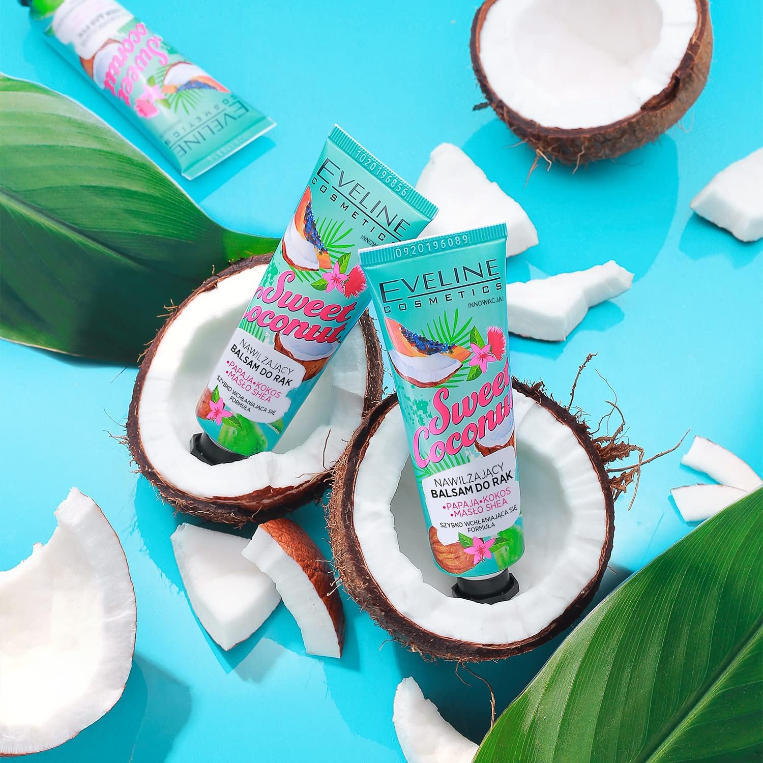 Eveline Cosmetics Moisturising Hand Balm with Sweet Coconut | Infused with Papaya, Coconut and Shea Butter | With Fast Absorbing Formula | 50ml - View 3 of 3