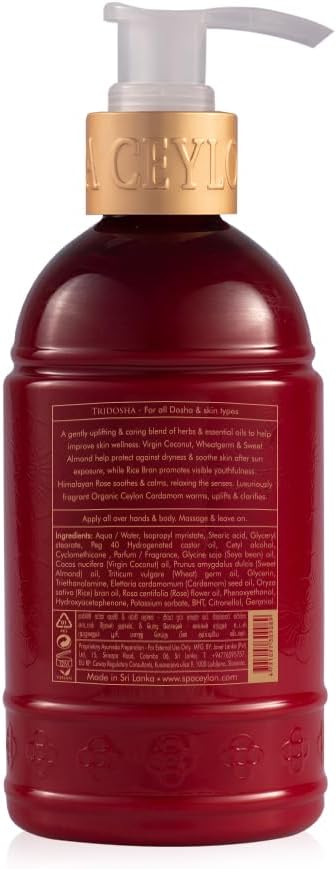 SPA CEYLON Cardamom Rose Hand & Body Lotion | Body Cream with Coconut, Almond & Himalayan Rose | Hydrating & Soothing for All Skin Types | Vegetarian & Ethical - View 4 of 4
