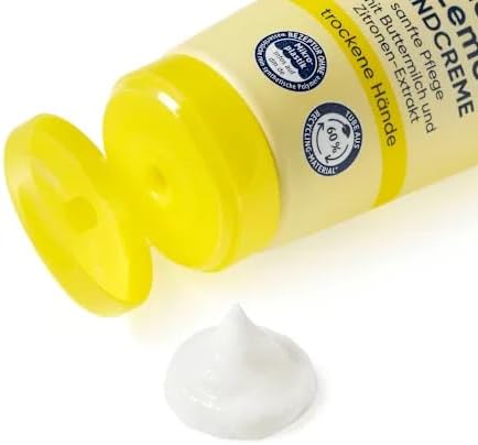 Balea Hand Cream Buttermilk & Lemon Intensive Moisture for Dry Hands | With Buttermilk, Zesty Lemon Extract & Panthenol | Refreshing Citrus Scent | Vegan | Made in Germany, 100 ml - View 5 of 5