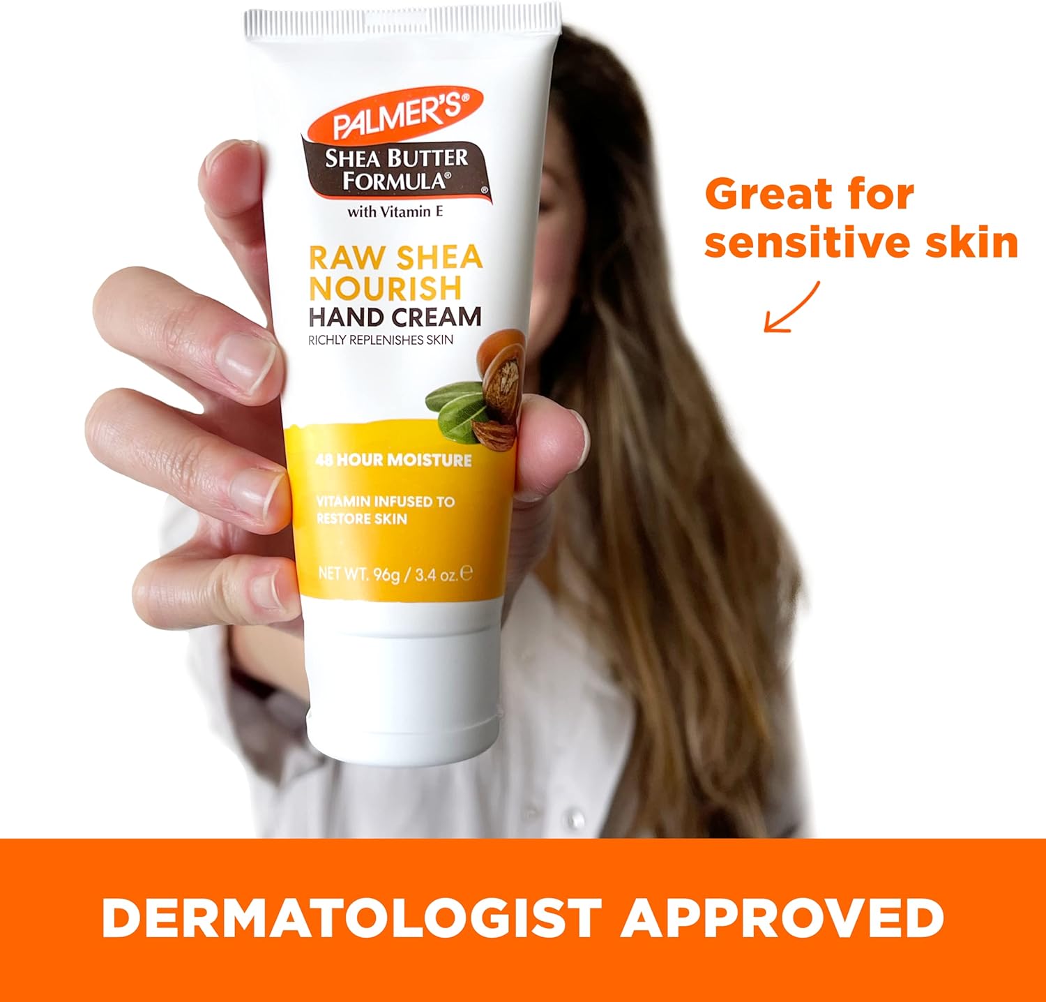 Palmer's Raw Shea Nourish Hand Cream-With Vitamin E-48 Hrs Moisture -Restore Skin-Soothes and nourishes Dry,Cracked Hands-Apply Daily-Free From Parabens,Phthalate & Dyes, Mineral Oil-Unisex-96g - View 2 of 7