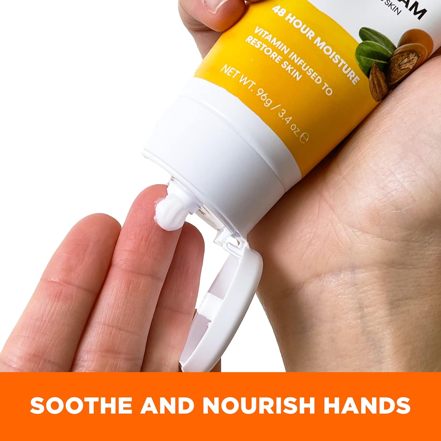Palmer's Raw Shea Nourish Hand Cream-With Vitamin E-48 Hrs Moisture -Restore Skin-Soothes and nourishes Dry,Cracked Hands-Apply Daily-Free From Parabens,Phthalate & Dyes, Mineral Oil-Unisex-96g - View 3 of 7