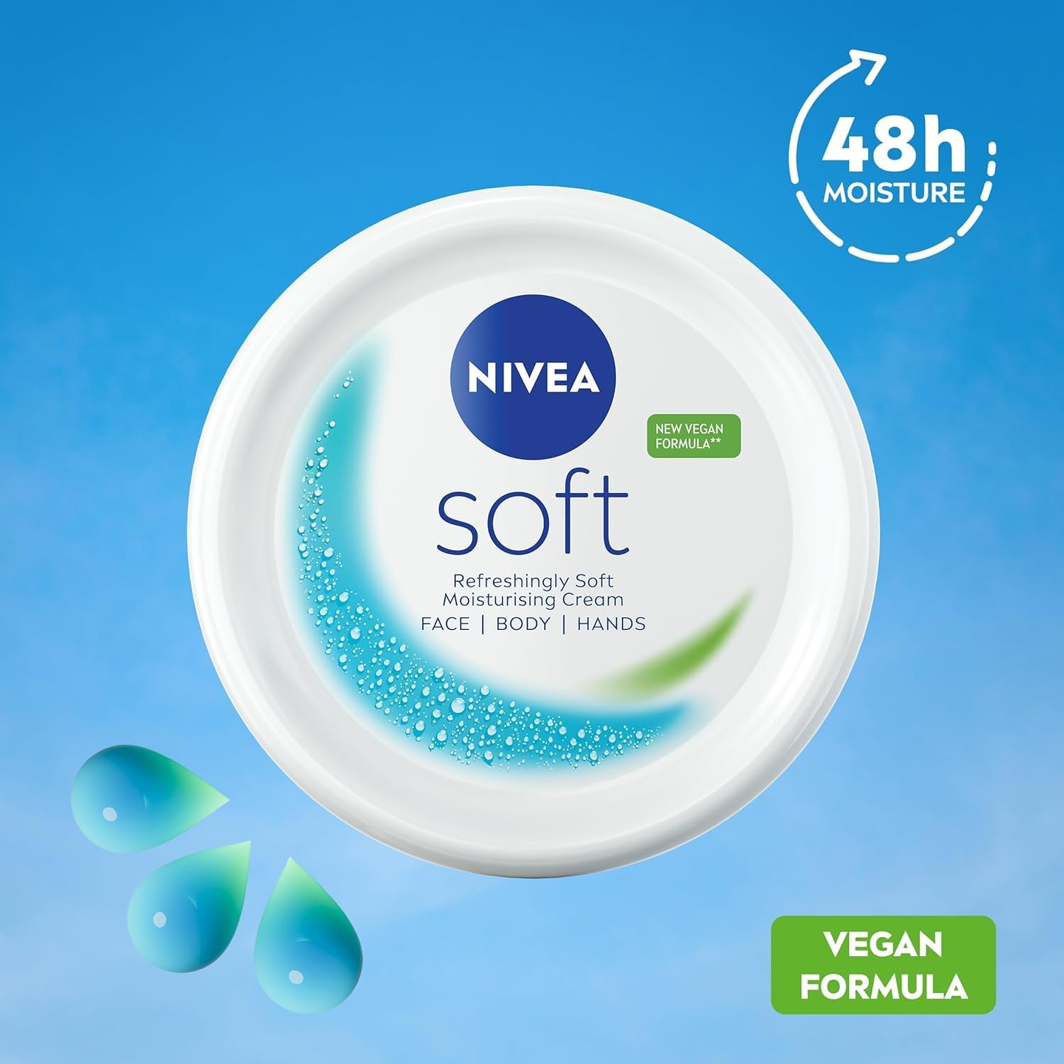 NIVEA Soft Moisturising Cream, A Moisturising Cream for Face, Body and Hands with Vitamin E and Jojoba Oil, Hand Cream Moisturises Deeply, All-Purpose Day Cream, Jar 200ml - View 6 of 6