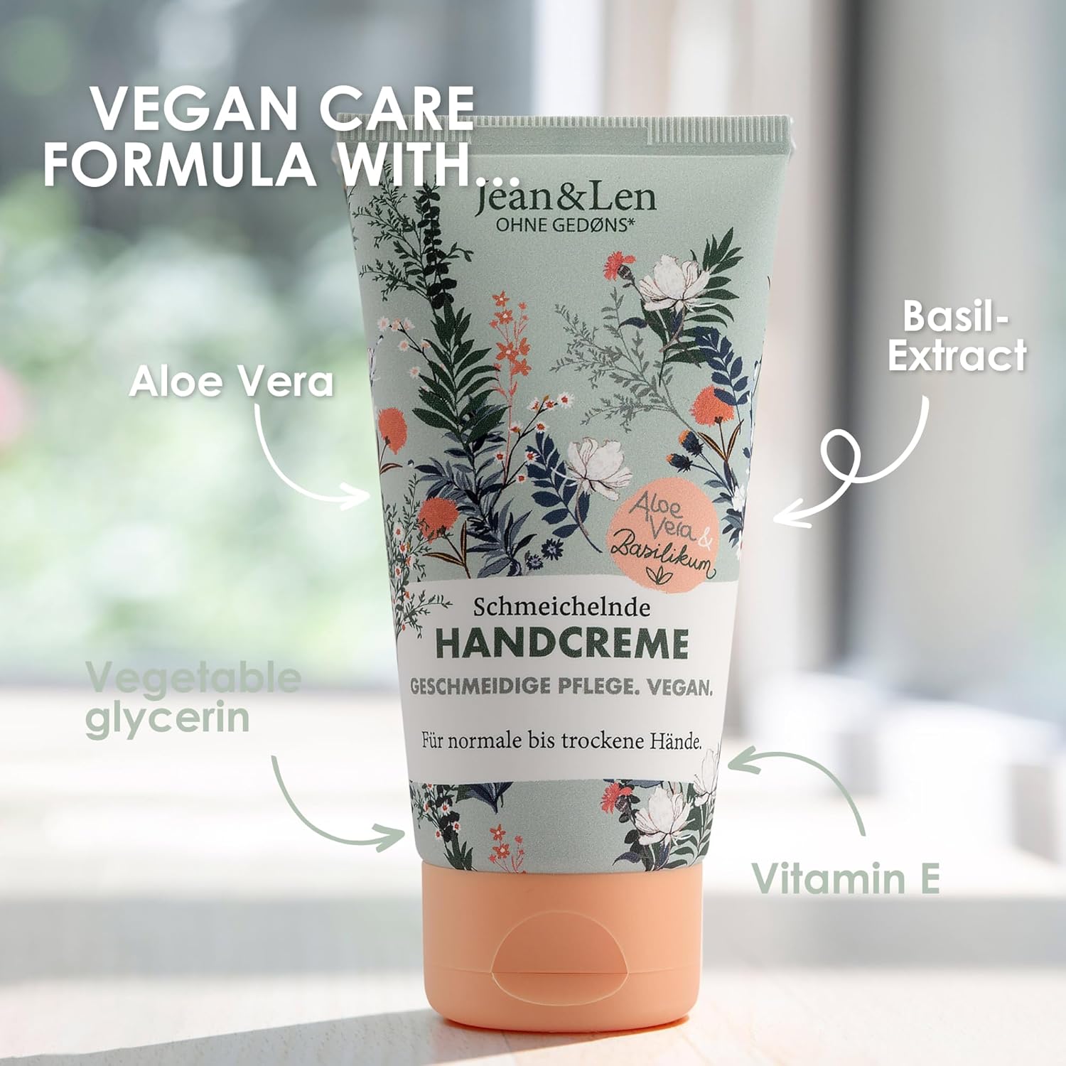 Jean & Len Aloe-Vera & Basil Hand Cream 75 ml - View 4 of 6