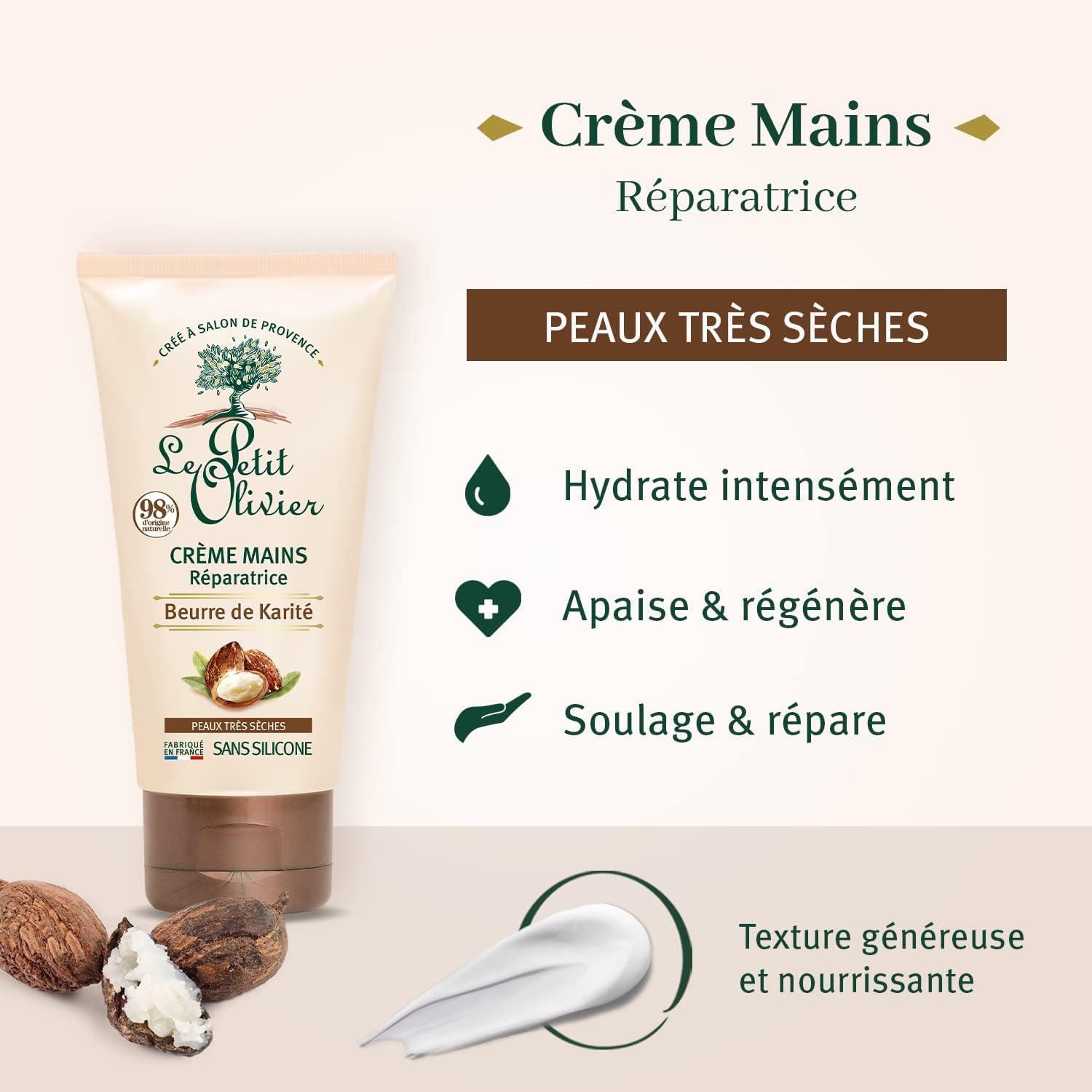 Le Petit Olivier Repairing Hand Cream - Very Dry Skin, 75 ML - View 5 of 5