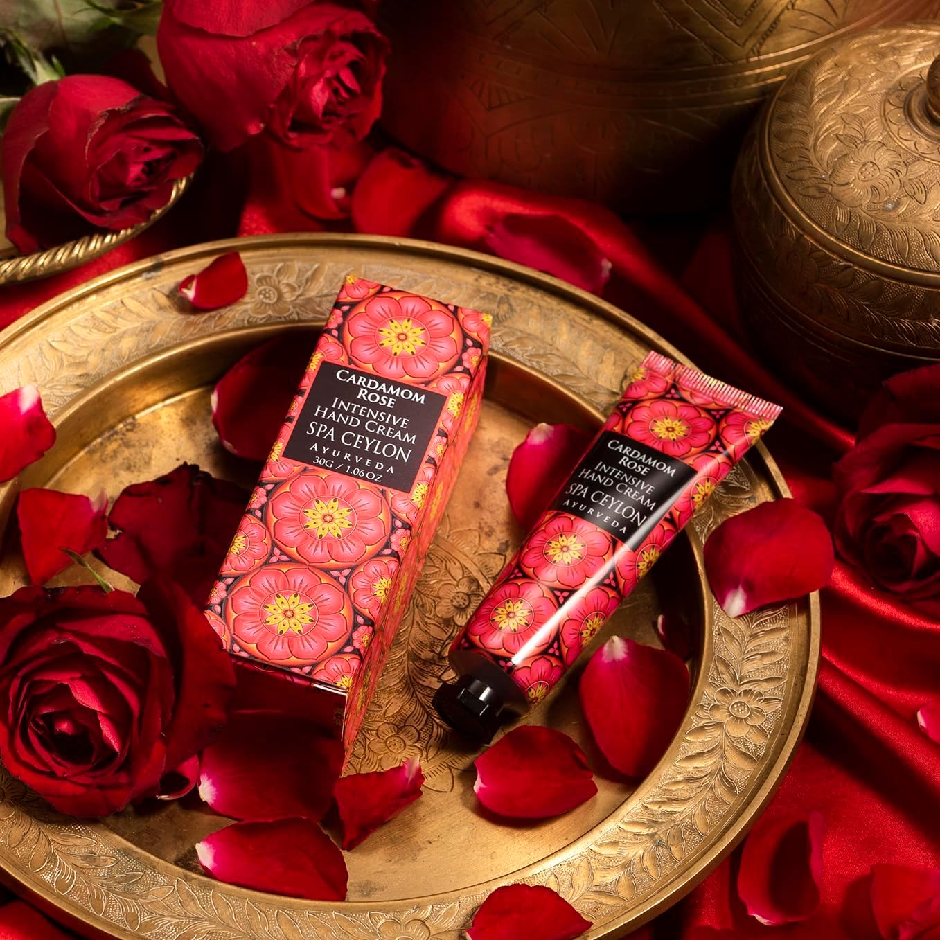 SPA CEYLON CARDAMOM ROSE Intensive Hand Cream | Revitalizing | Vitamin-Rich | 100% Vegetarian | Suitable for all skin types - View 6 of 7