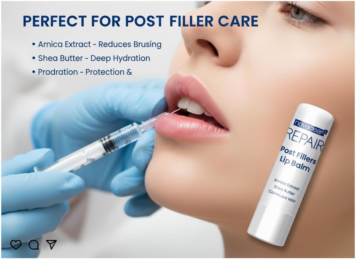Novaclear Post Fillers Lip Balm for Bruising & Swelling – Post Lip Treatment Balm with Arnica Extract, Shea Butter & Carnauba Wax – Soothing & Moisturizing Lip Care – 4.9g - View 5 of 7