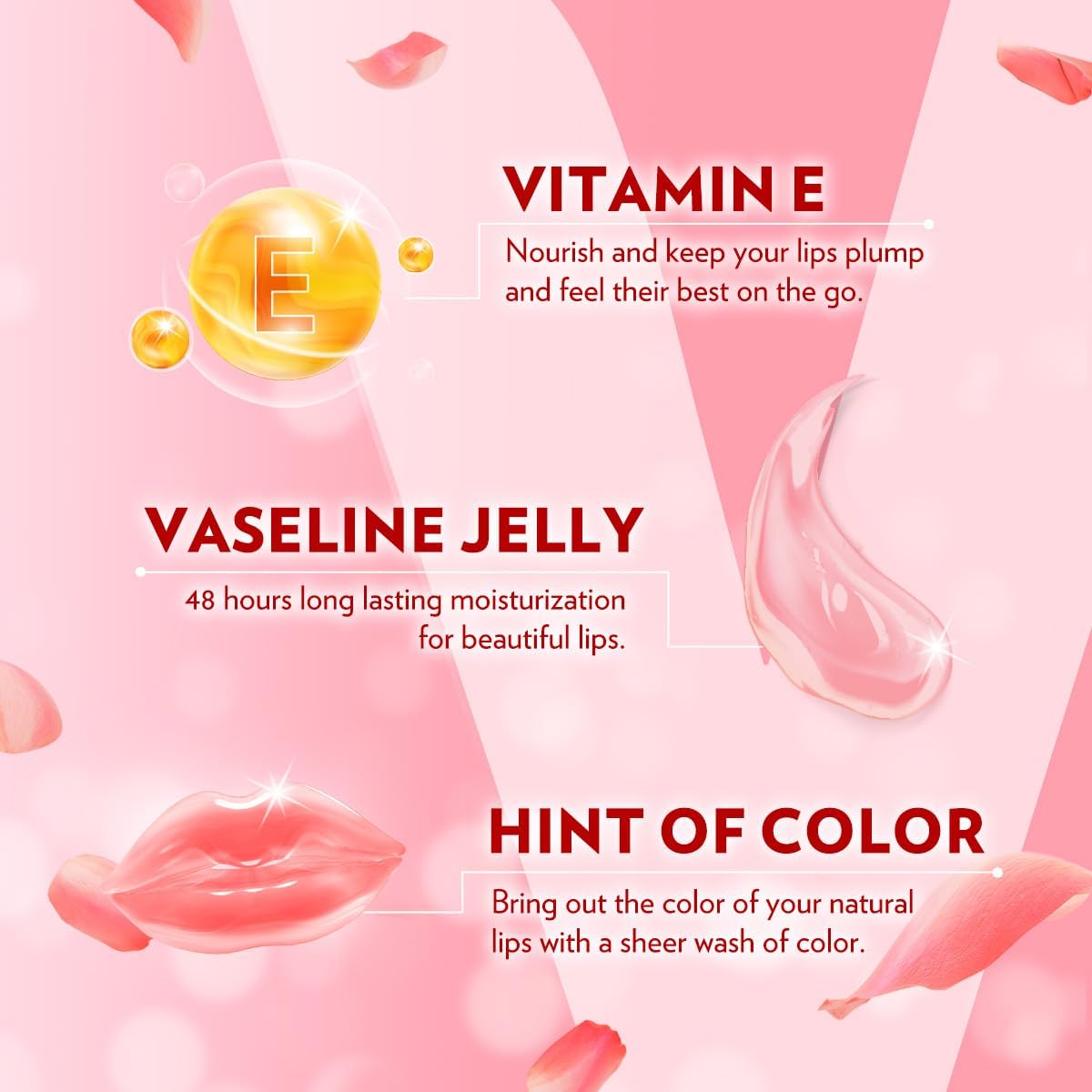 Vaseline Lip Therapy Rosy Lips Lip Balm With Pure Jelly & Light Rose Tint For Soft & Pink Lips | Nourishes & Protects Lips | Non-greasy Lip Moisturizer for Naturally Tinted Lips | 4.8 gm - View 5 of 8