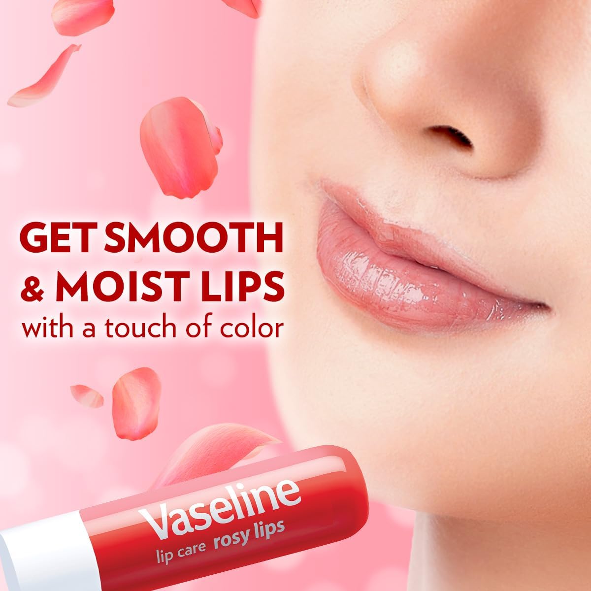 Vaseline Lip Therapy Rosy Lips Lip Balm With Pure Jelly & Light Rose Tint For Soft & Pink Lips | Nourishes & Protects Lips | Non-greasy Lip Moisturizer for Naturally Tinted Lips | 4.8 gm - View 6 of 8