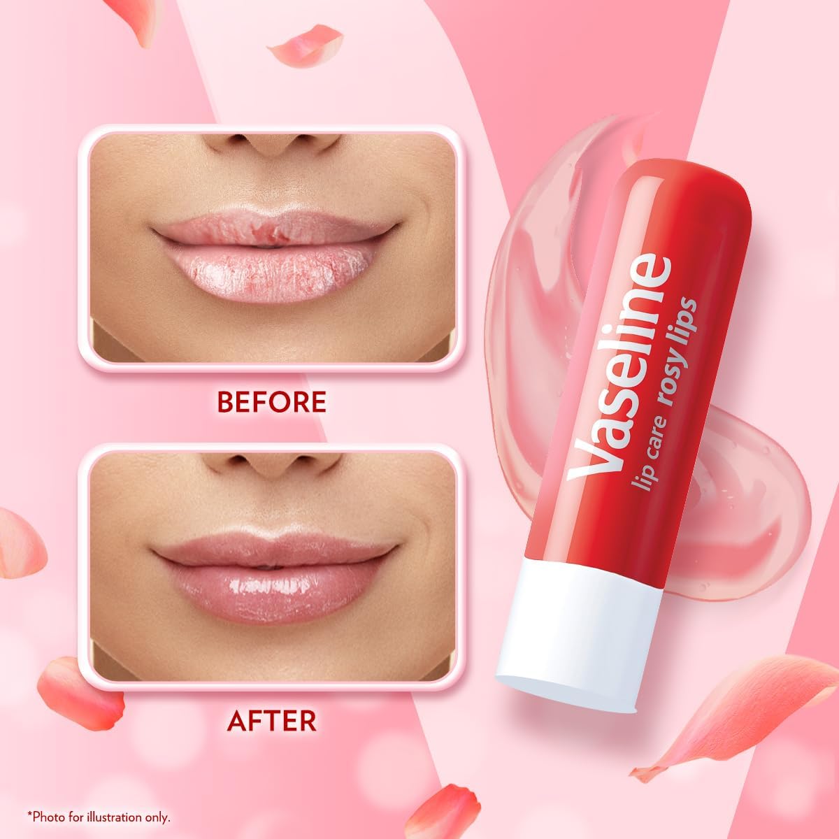 Vaseline Lip Therapy Rosy Lips Lip Balm With Pure Jelly & Light Rose Tint For Soft & Pink Lips | Nourishes & Protects Lips | Non-greasy Lip Moisturizer for Naturally Tinted Lips | 4.8 gm - View 7 of 8
