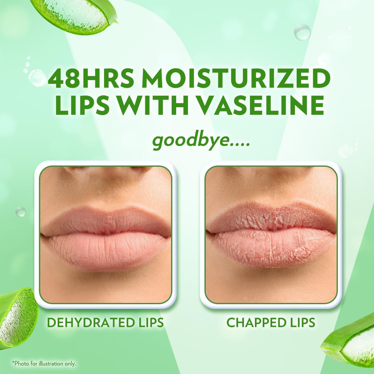 Vaseline Lip Therapy Aloe Vera Lip Balm With Pure Jelly & Rich Aloe Extracts For Shiny & Healthy Lips| Nourishes & Protects Lips| Non-greasy Lip Moisturizer for Naturally Tinted Lips| 4.8 gm - View 2 of 6