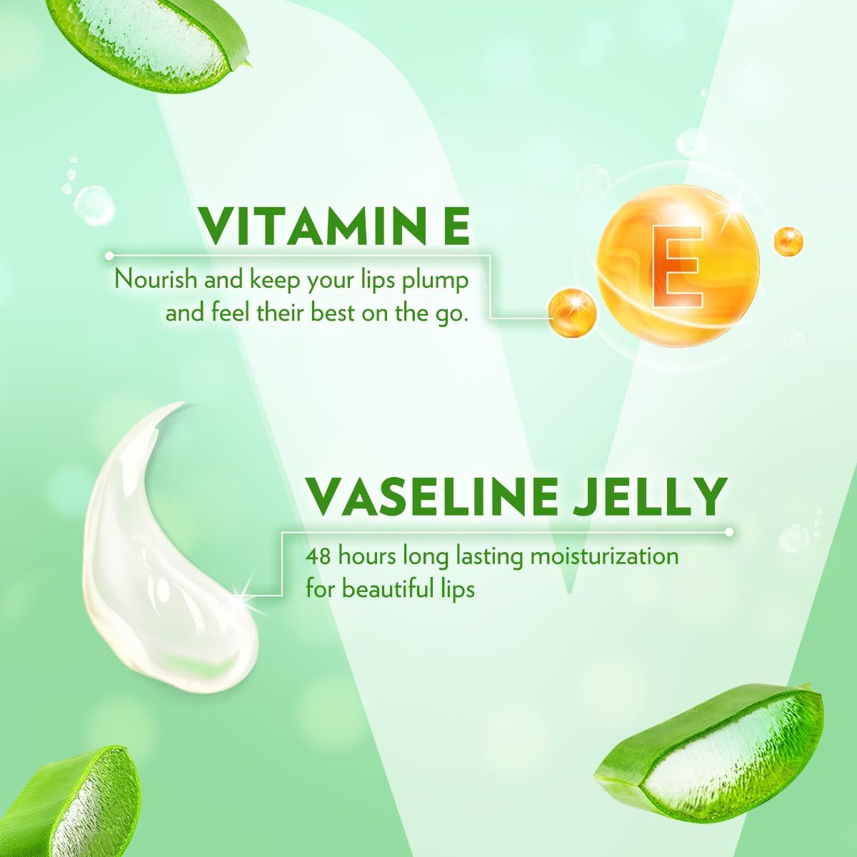 Vaseline Lip Therapy Aloe Vera Lip Balm With Pure Jelly & Rich Aloe Extracts For Shiny & Healthy Lips| Nourishes & Protects Lips| Non-greasy Lip Moisturizer for Naturally Tinted Lips| 4.8 gm - View 3 of 6