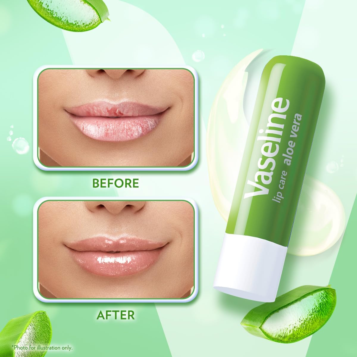 Vaseline Lip Therapy Aloe Vera Lip Balm With Pure Jelly & Rich Aloe Extracts For Shiny & Healthy Lips| Nourishes & Protects Lips| Non-greasy Lip Moisturizer for Naturally Tinted Lips| 4.8 gm - View 5 of 6