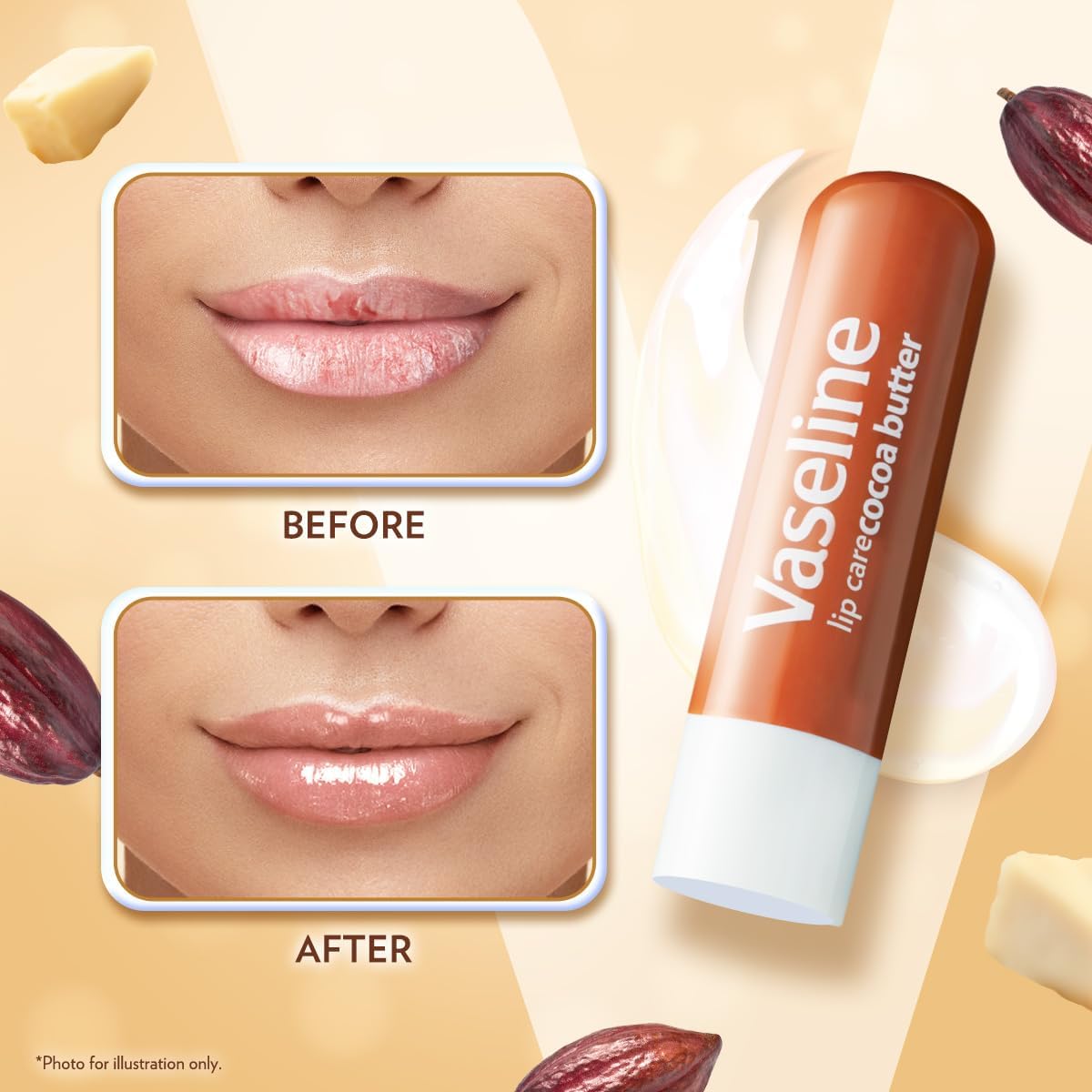 Vaseline Lip Therapy Cocoa Butter Lip Balm With Pure Jelly |Cocoa Butter & Shea Butter For Soft & Glowing Lips |Nourishes & Protects Lips | Non-greasy Lip Moisturizer for Naturally Tinted Lips |4.8 gm - View 6 of 7