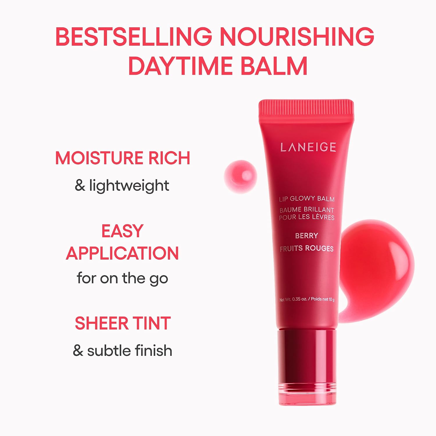 LANEIGE Lip Glowy Balm: Tinted Balm with Murumuru & Shea Butters, .35 oz., 0.35 Ounce (Pack of 1) - View 7 of 8