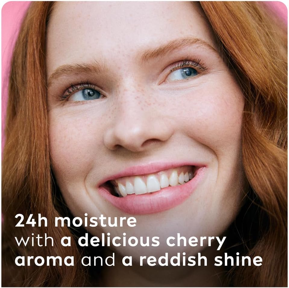 Labello Cherry Shine Lip Balm, 24H Melt-In Moisture, with Shea Butter and Natural Oils Enriched with Vitamins, with Natural Ingredients, Mineral Oil Free, Vegan, 4.8g - View 4 of 4