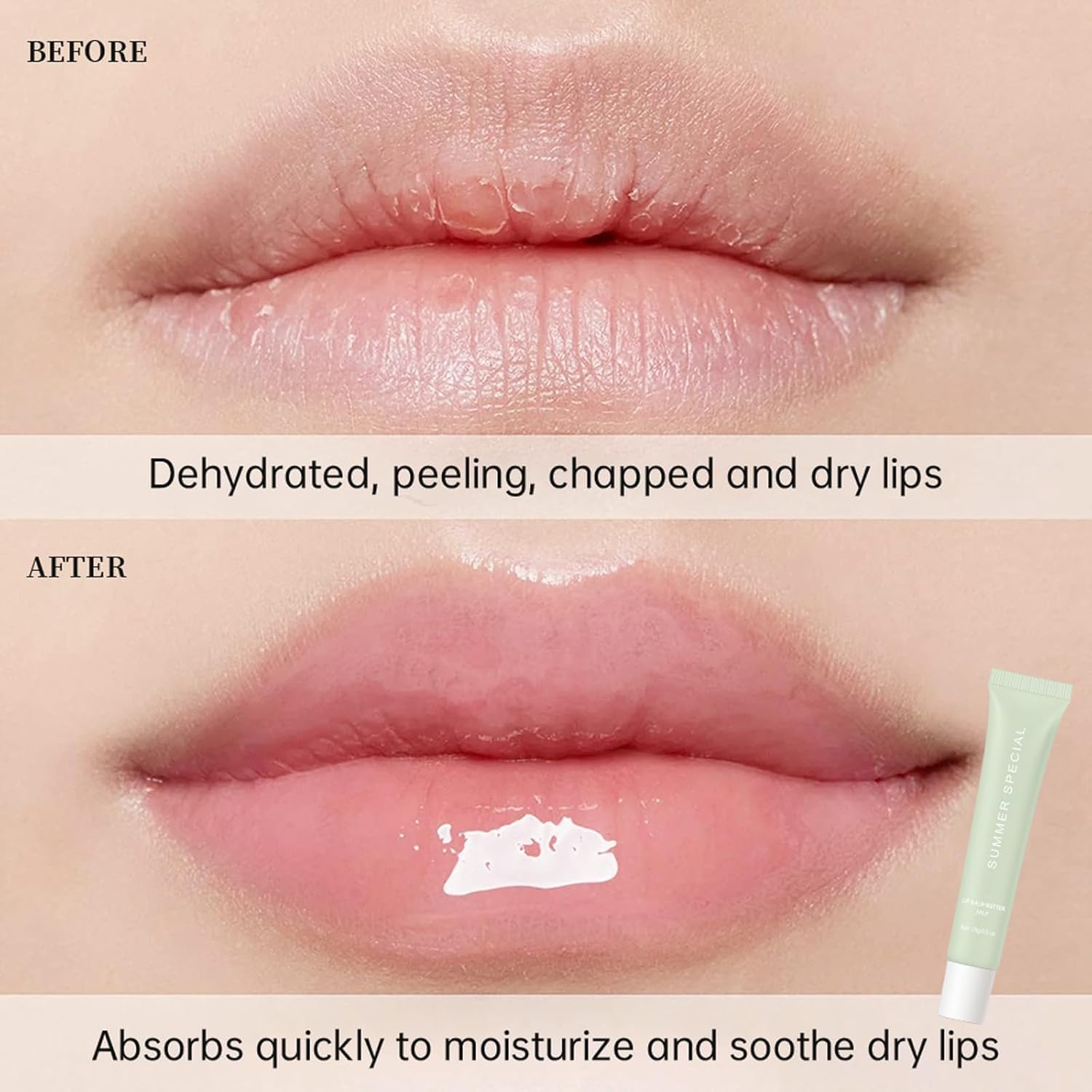 4 PCS Lip Glossy Butter Balm Set,Instant Moisture and Hydration Lip Gloss,Long-lasting Hydrating Non-Sticky Lip Balm,Soften Dry Lips and Lip Care, Summer & Winter Lip Care - View 4 of 5