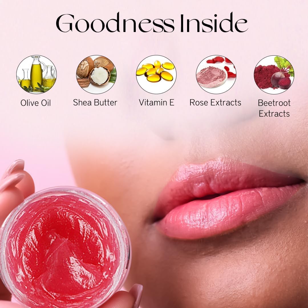 NOURISH MANTRA Beetroot & Rose Lip Balm with SPF | Made with Beetroot Extracts, Olive oil, Shea Butter, Vitamin E & Avocado Oil | For Dry, Chapped and Dark Lips | Best for Women and Men - View 2 of 3
