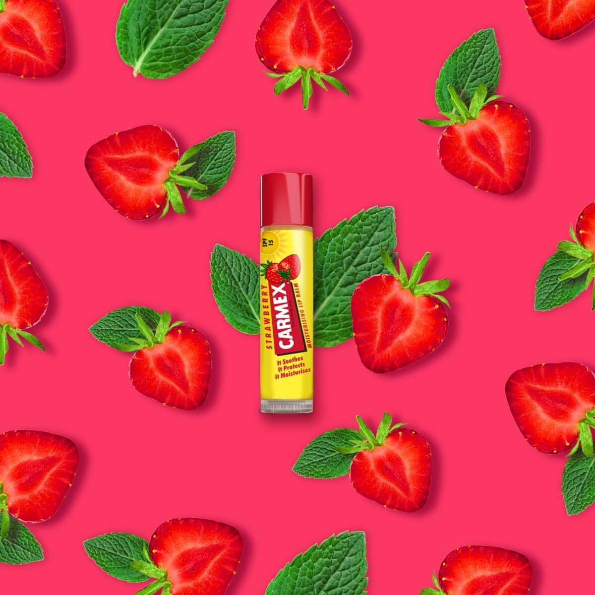 Carmex SPF 15 Strawberry Moisturising Lip Balm Stick - View 2 of 8
