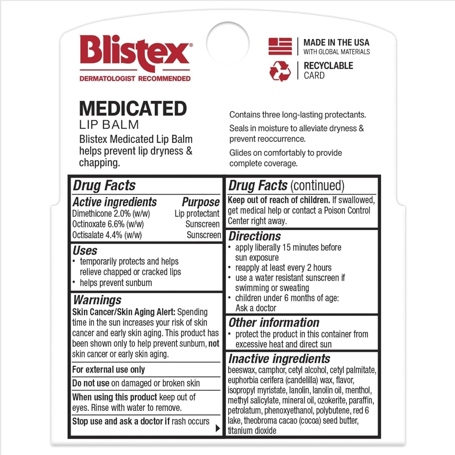 Blistex Medicated Lip Balm Spf 15, 3 Count, Multi, 0.15 Ounce (Pack Of 3) - View 5 of 6