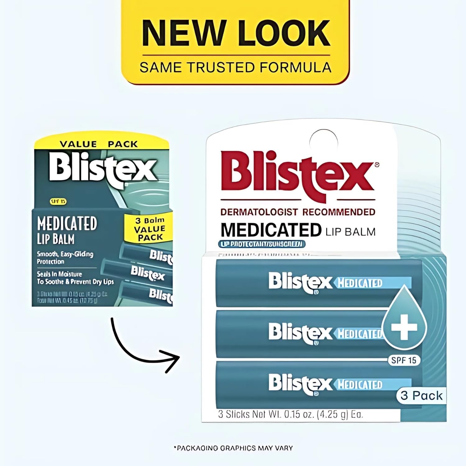 Blistex Medicated Lip Balm Spf 15, 3 Count, Multi, 0.15 Ounce (Pack Of 3) - View 6 of 6