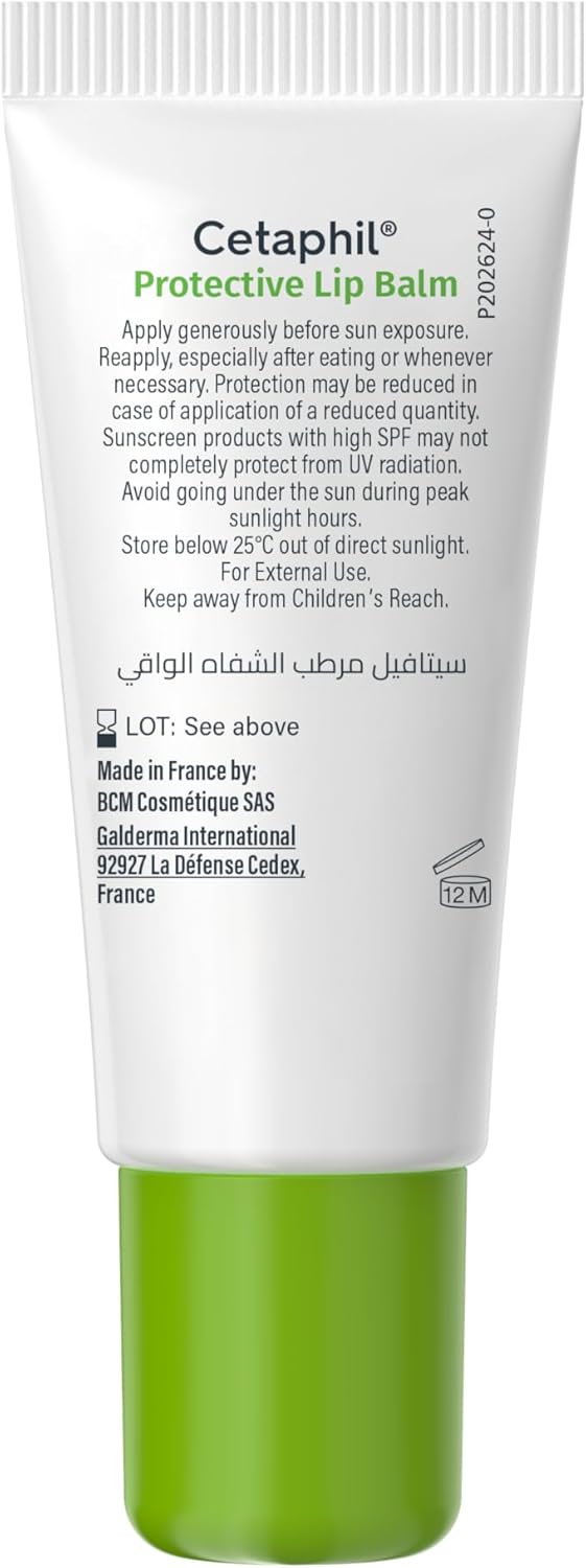 Cetaphil Protective Lip Balm SPF 50+ | Moisturizing Transparent Lightweight | Very High Protection | UVA & UVB | Unscented | Men & Women | Soothes & Comforts | 8ml | Dermatologist Recommended - View 4 of 4