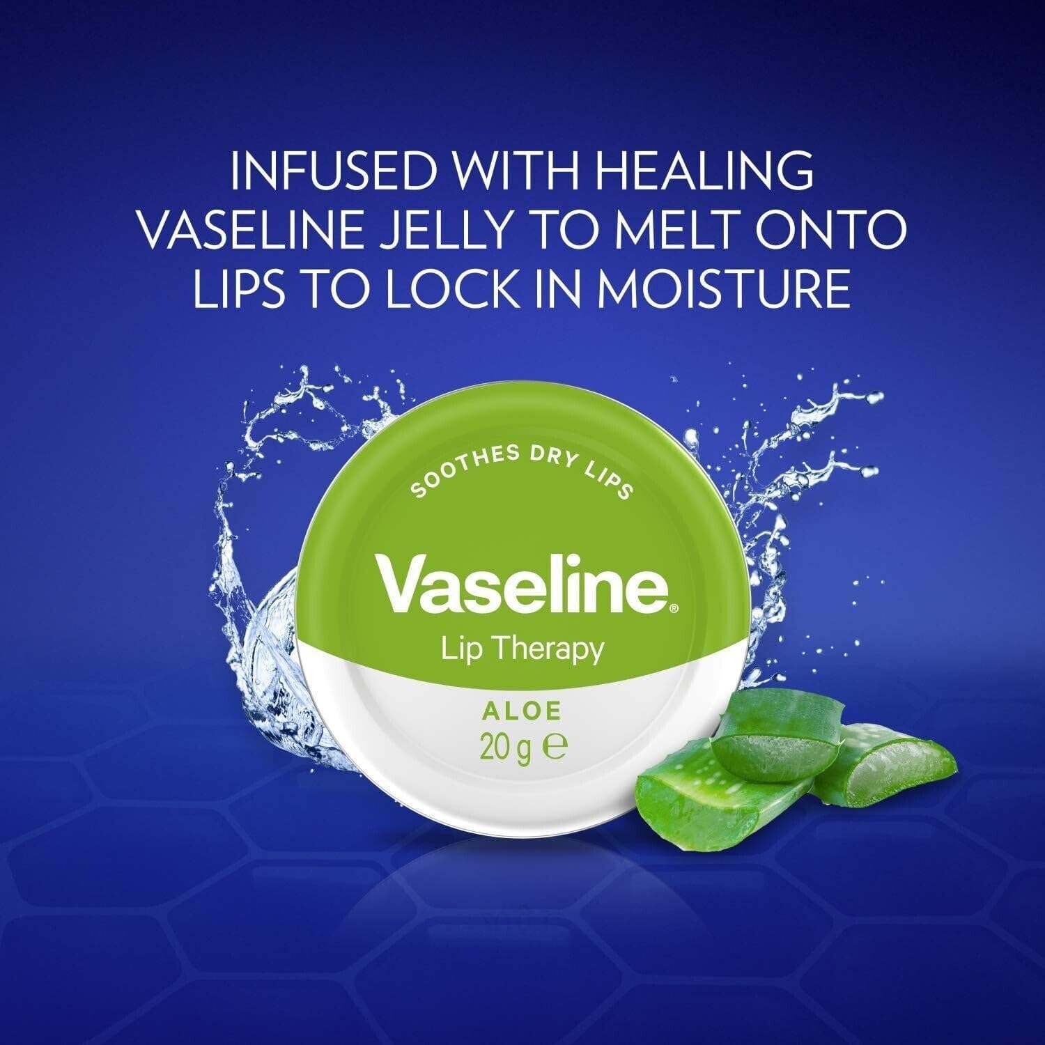 Vaseline Lip Therapy Aloe Lip Balm 20g | Soothes Dry Lips | Moisturization & Hydration for Healthy Looking, Beautiful Lips | Easy-Carry Tin Pack - View 3 of 4