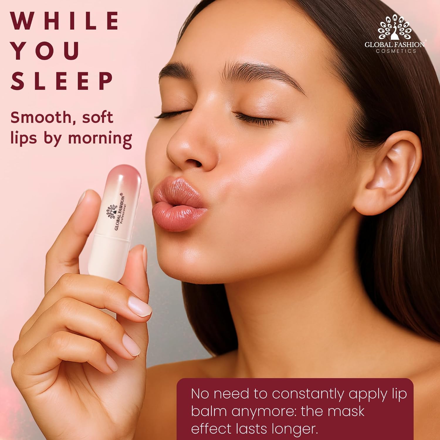 Global Fashion Korean Lip Balm - 4 Flavours, Deeply Moisturizing, Non-Sticky Formula, Natural Ingredients, Smooth & Nourished Lips, Colorless, Unisex Daily Lip Care (3.8g, Rose) - View 7 of 7