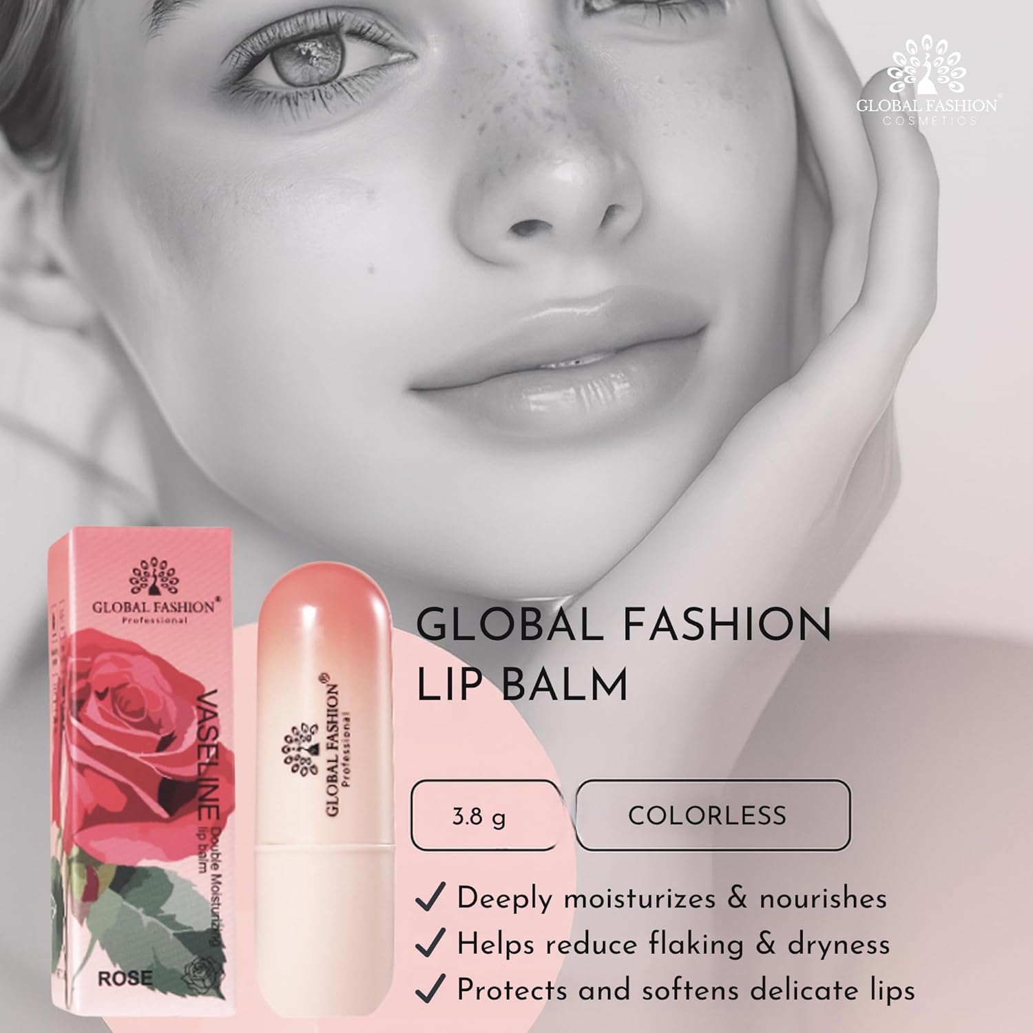 Global Fashion Korean Lip Balm - 4 Flavours, Deeply Moisturizing, Non-Sticky Formula, Natural Ingredients, Smooth & Nourished Lips, Colorless, Unisex Daily Lip Care (3.8g, Olive) - View 3 of 8