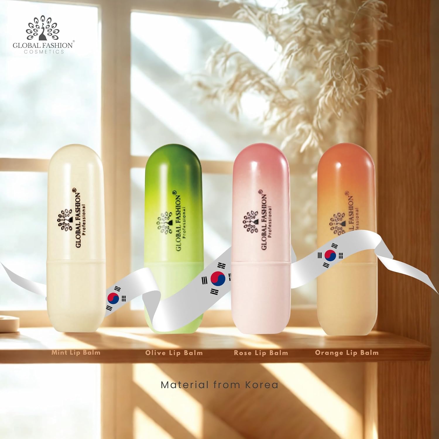 Global Fashion Korean Lip Balm - 4 Flavours, Deeply Moisturizing, Non-Sticky Formula, Natural Ingredients, Smooth & Nourished Lips, Colorless, Unisex Daily Lip Care (3.8g, Olive) - View 7 of 8
