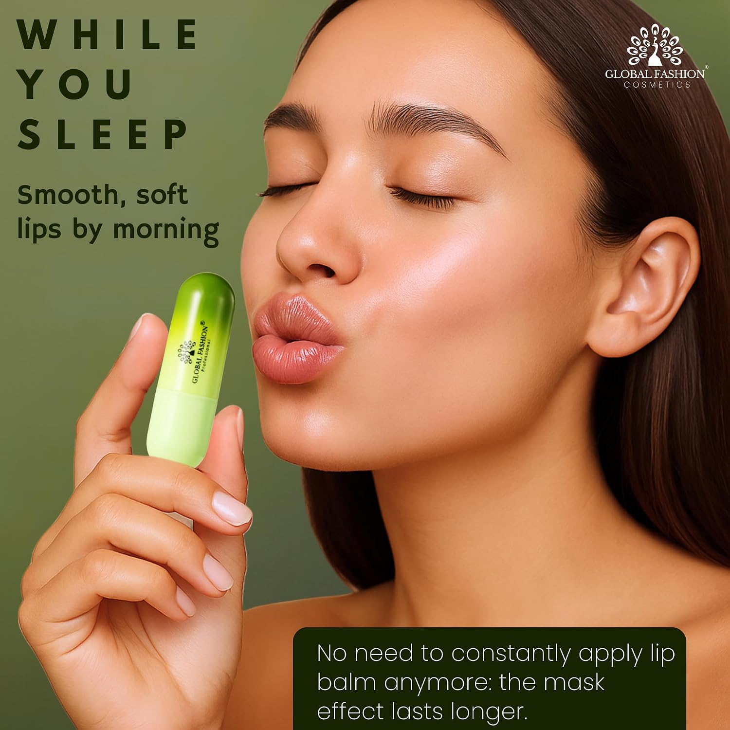 Global Fashion Korean Lip Balm - 4 Flavours, Deeply Moisturizing, Non-Sticky Formula, Natural Ingredients, Smooth & Nourished Lips, Colorless, Unisex Daily Lip Care (3.8g, Olive) - View 8 of 8