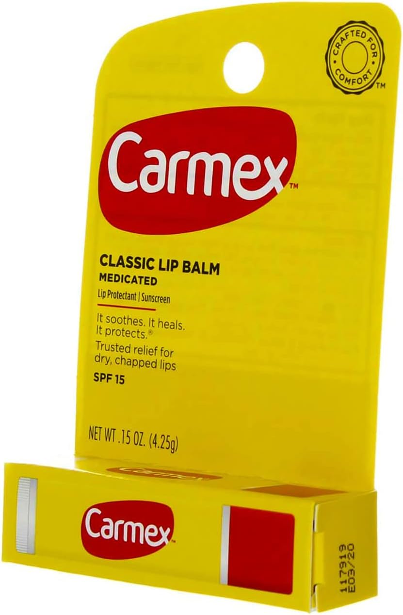 Carmex Classic Lip Balm SPF 15 Lip Protectant, 0.15 Ounce Pack of 3 (Stick in Blister Pack) - View 2 of 5