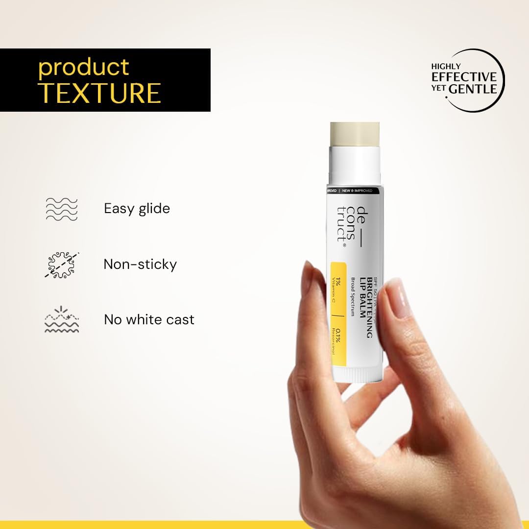 Deconstruct Brightening Lip Balm With SPF 30 | For Dark, Pigmented, Dry, Flaky Lips | Vitamin C for Brightening | Sun Damage and Discoloration Protection | Gloss Finish - View 4 of 7
