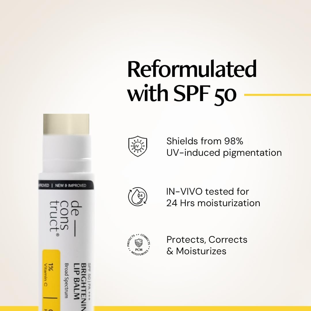Deconstruct Brightening Lip Balm With SPF 30 | For Dark, Pigmented, Dry, Flaky Lips | Vitamin C for Brightening | Sun Damage and Discoloration Protection | Gloss Finish - View 7 of 7