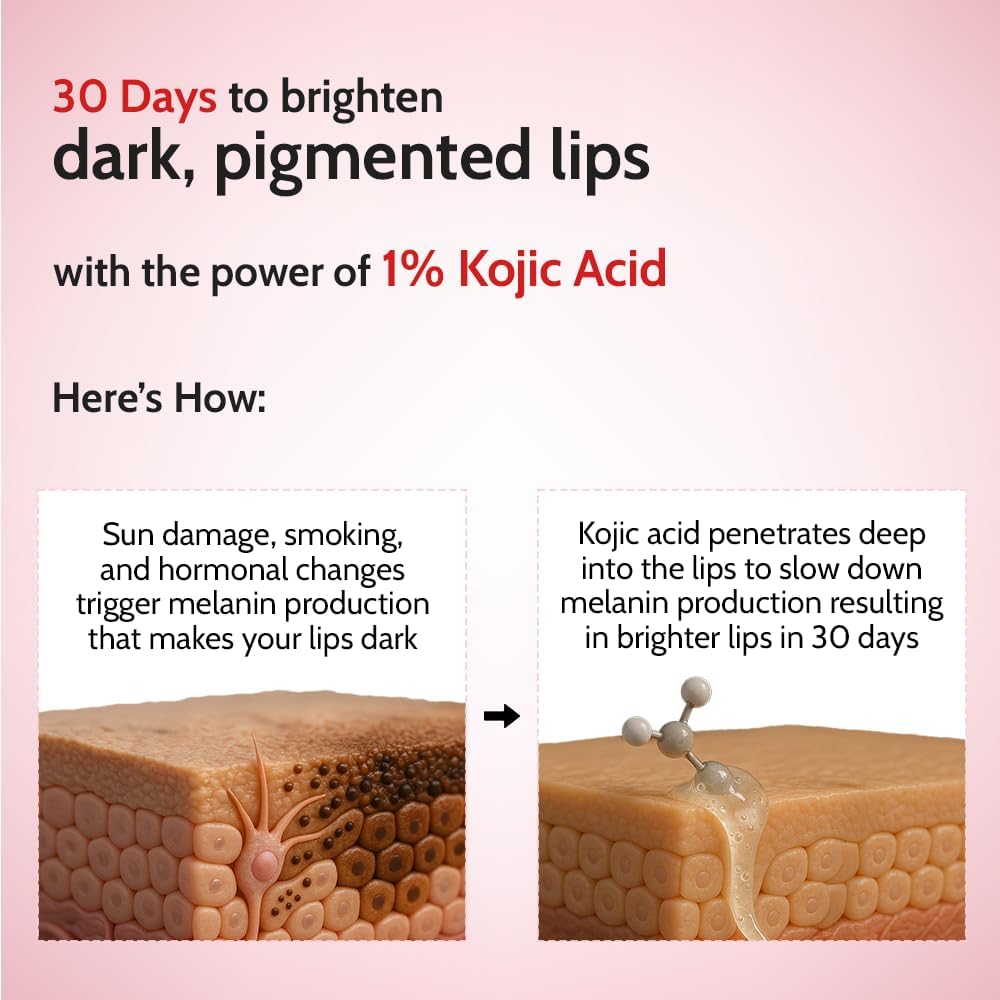 Chemist At Play's Cherry Lip Balm| Repairs Chapped Lips Brightens Dark Lips | 1% Kojic Acid| SPF 50 PA++++| For men and women| 4.5gm - View 3 of 7