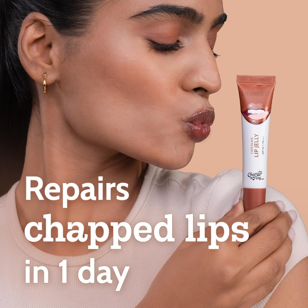Chemist At Play Chocolate Tinted Lip Balm for Dark, Dry, Chapped and Pigmented Lips| Gives 24 hours moisturization| SPF 50 PA+++| Has Kojic Acid, Hyaluronic Acid, ceramides & Peptides| 10gms - View 3 of 7
