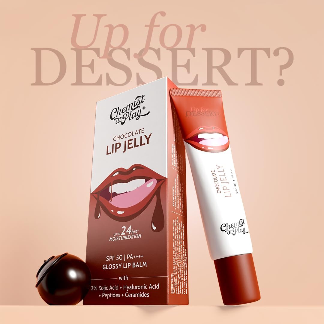 Chemist At Play Chocolate Tinted Lip Balm for Dark, Dry, Chapped and Pigmented Lips| Gives 24 hours moisturization| SPF 50 PA+++| Has Kojic Acid, Hyaluronic Acid, ceramides & Peptides| 10gms - View 6 of 7