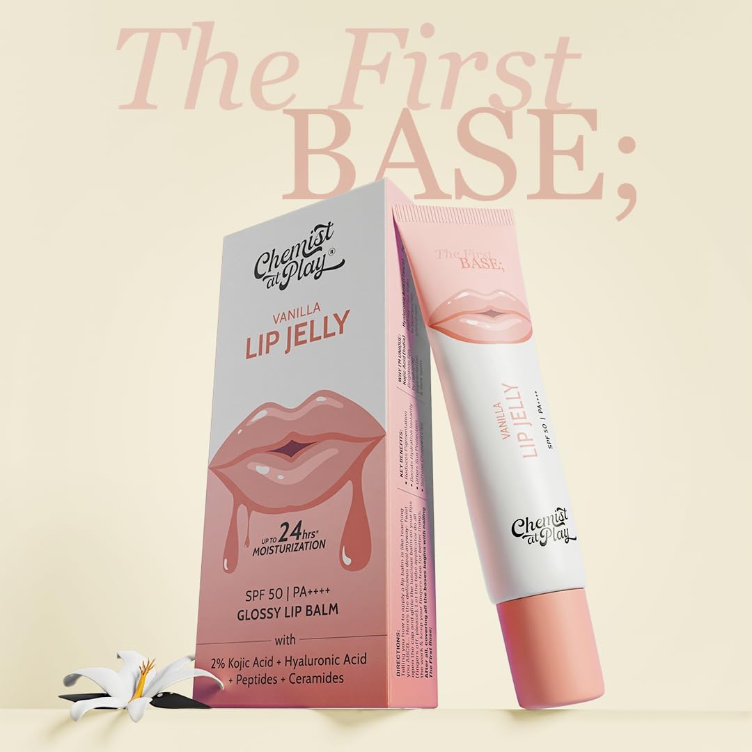 Chemist At Play Vanilla Tinted Lip Balm for Dark, Dry, Chapped and Pigmented Lips| Gives 24 hours moisturization| SPF 50 PA+++| For Women & Men| Has 2% Kojic Acid, Hyaluronic Acid, ceramides | 10gms - View 6 of 6