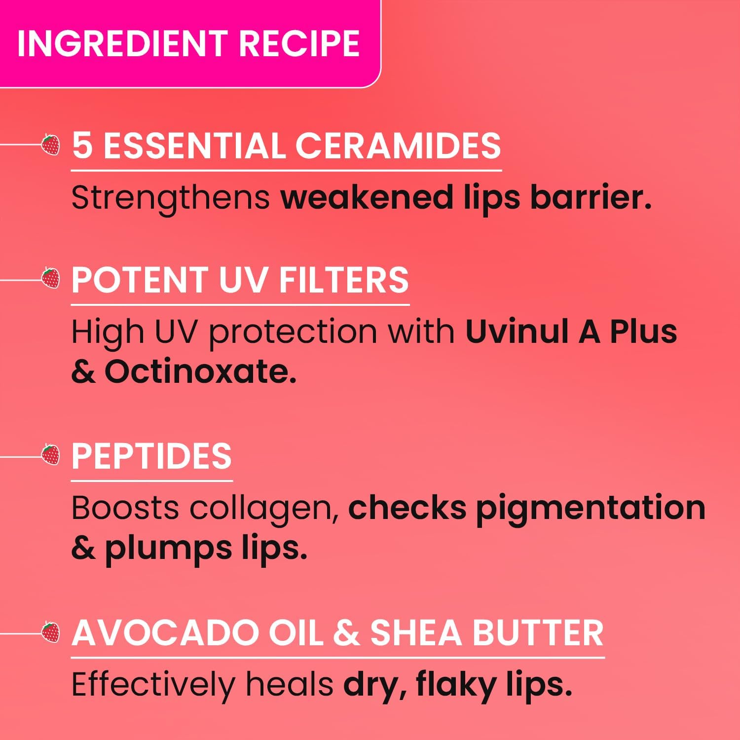 Dot & Key Ceramide & Peptide Barrier Repair Brightening Lip Balm SPF 50 PA+++ - Red Romance (10 g) - View 2 of 5