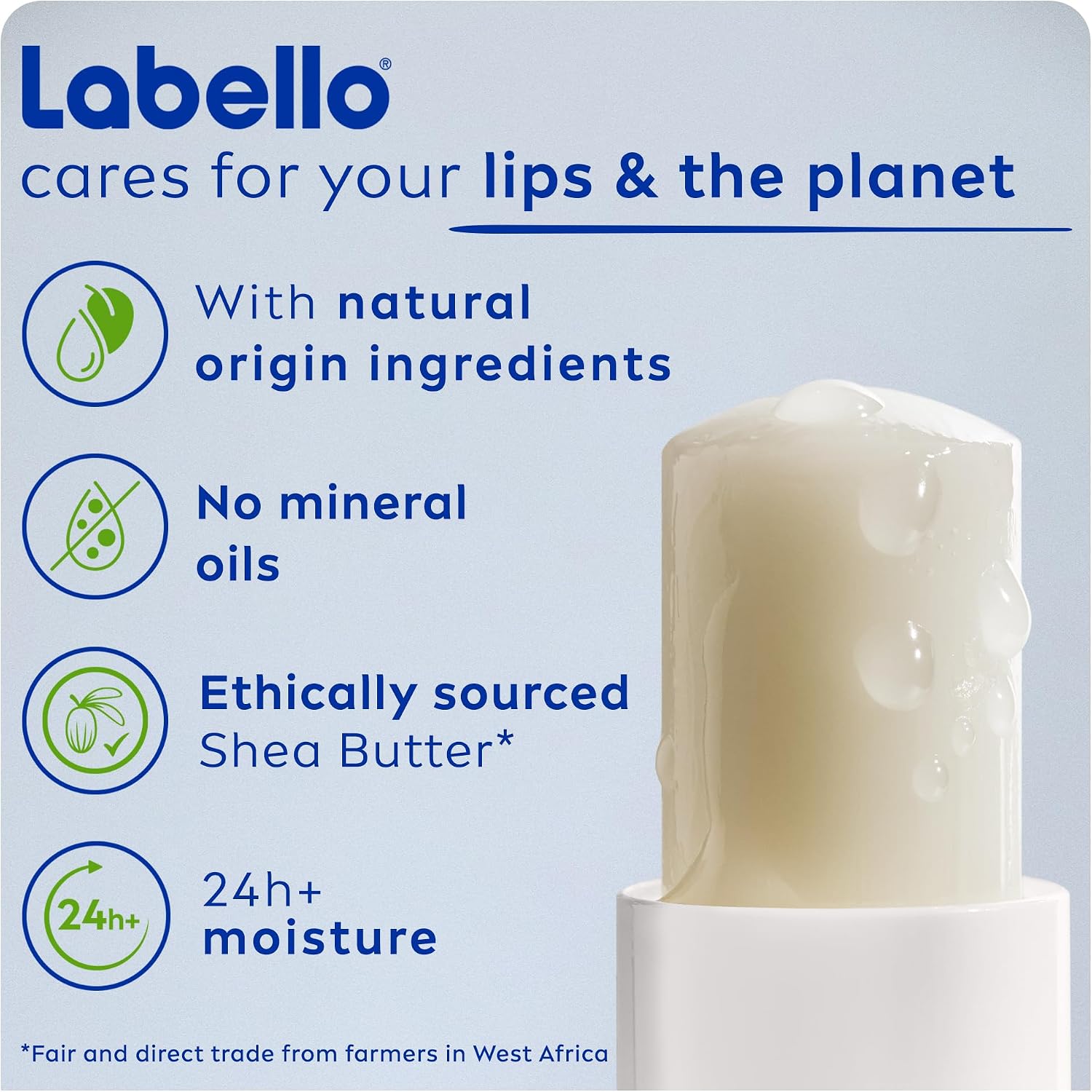 Labello Men Active Lip Balm, SPF 15, 24H Melt-In Moisture, with naturally derived ingredients, Mineral Oil Free, Fragrance Free, 4.8g - View 4 of 8