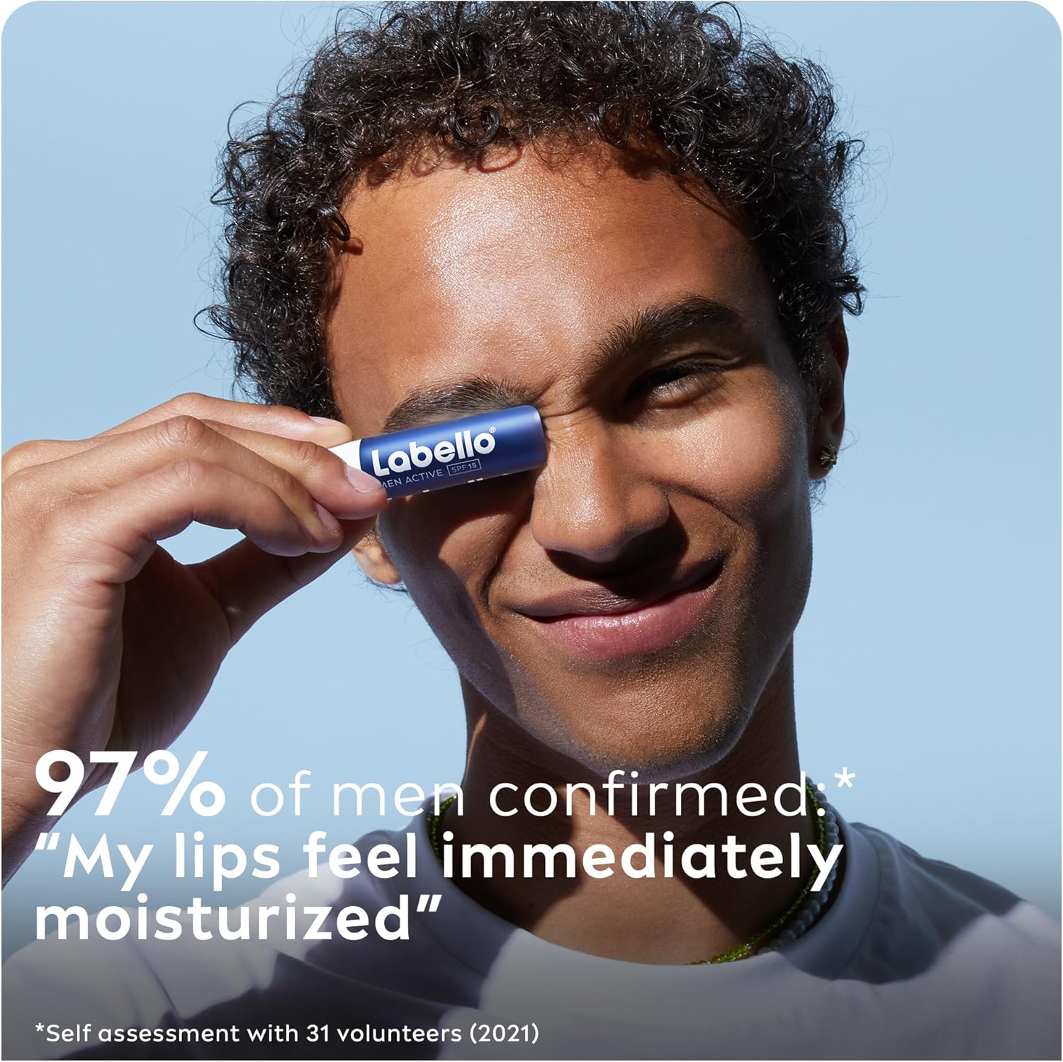 Labello Men Active Lip Balm, SPF 15, 24H Melt-In Moisture, with naturally derived ingredients, Mineral Oil Free, Fragrance Free, 4.8g - View 5 of 8
