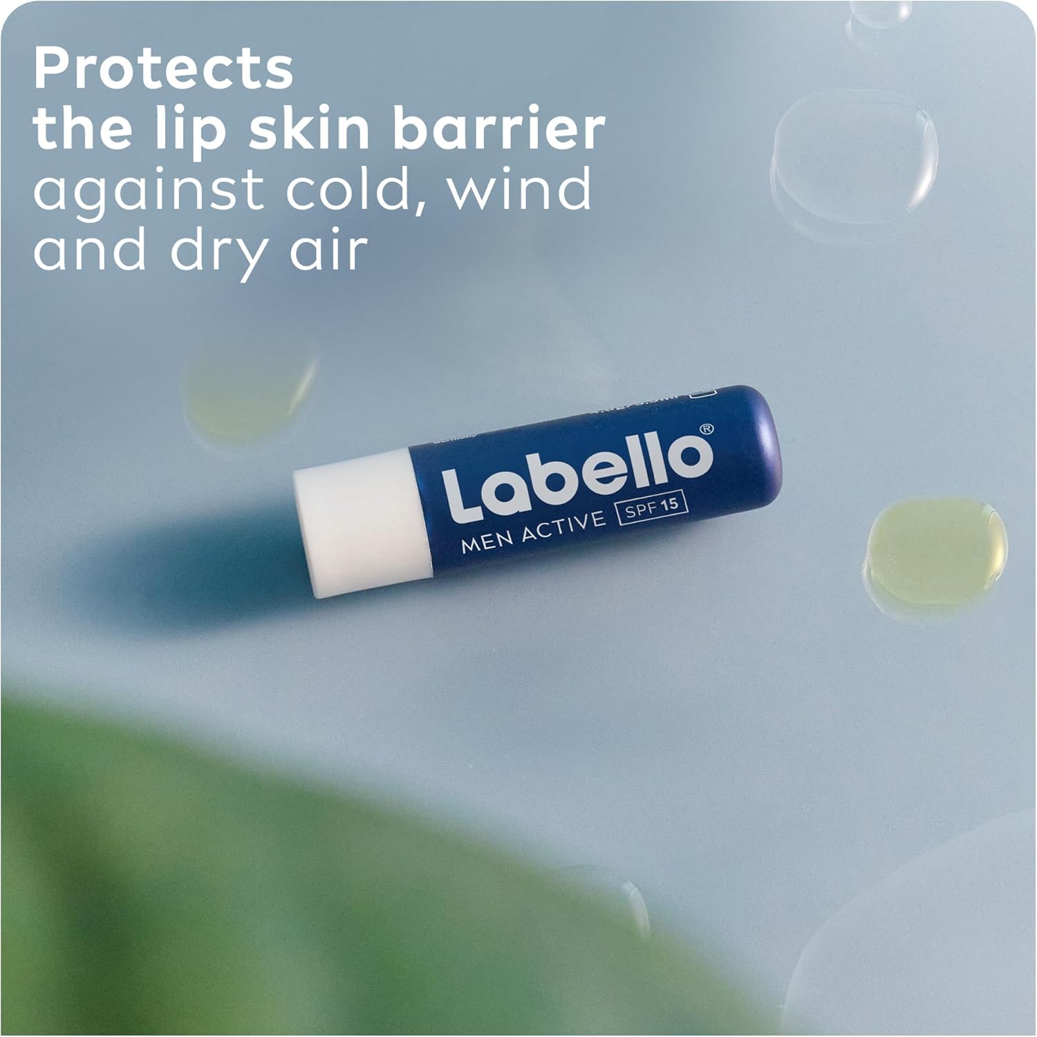 Labello Men Active Lip Balm, SPF 15, 24H Melt-In Moisture, with naturally derived ingredients, Mineral Oil Free, Fragrance Free, 4.8g - View 7 of 8
