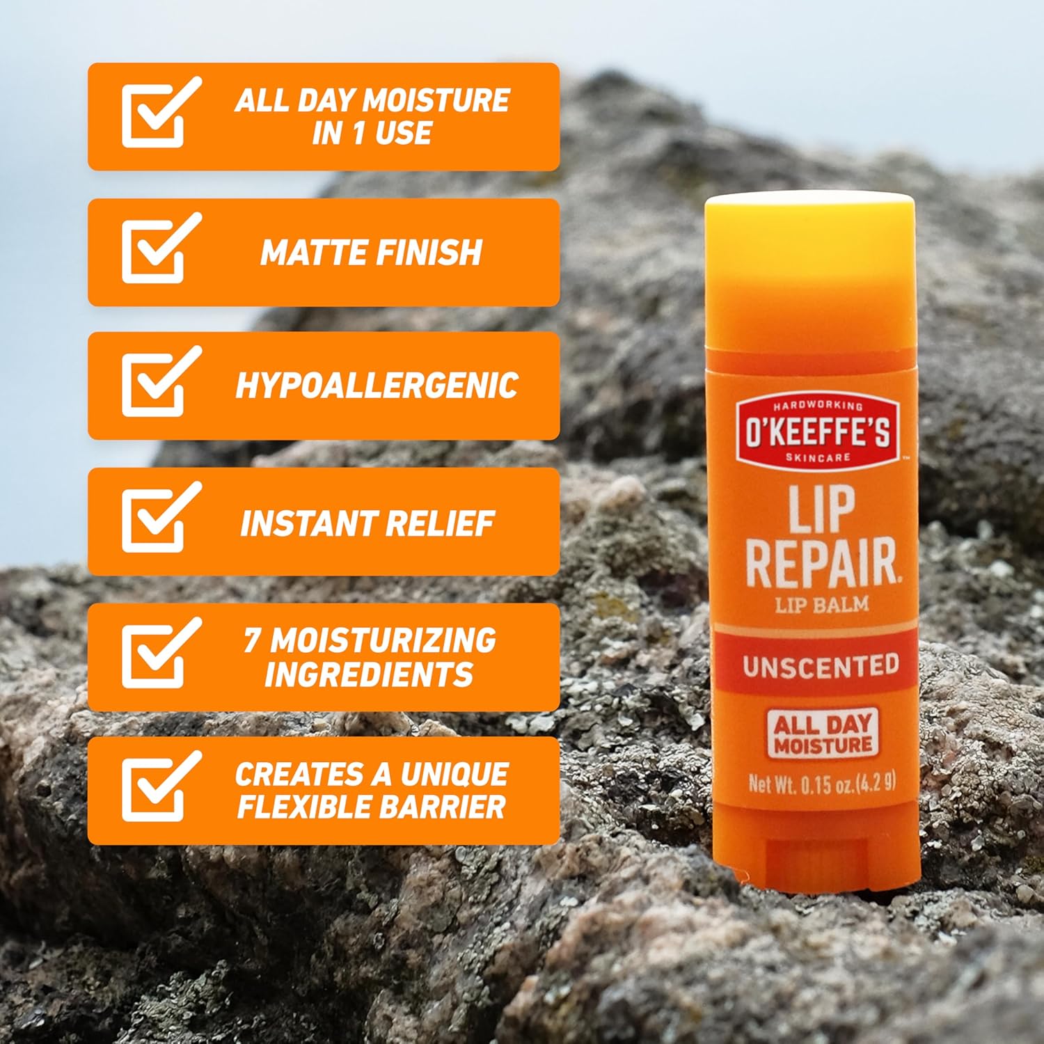 O'Keeffe's Lip Repair Unscented Balm 4.2 G, G (Pack Of 1) - View 4 of 10