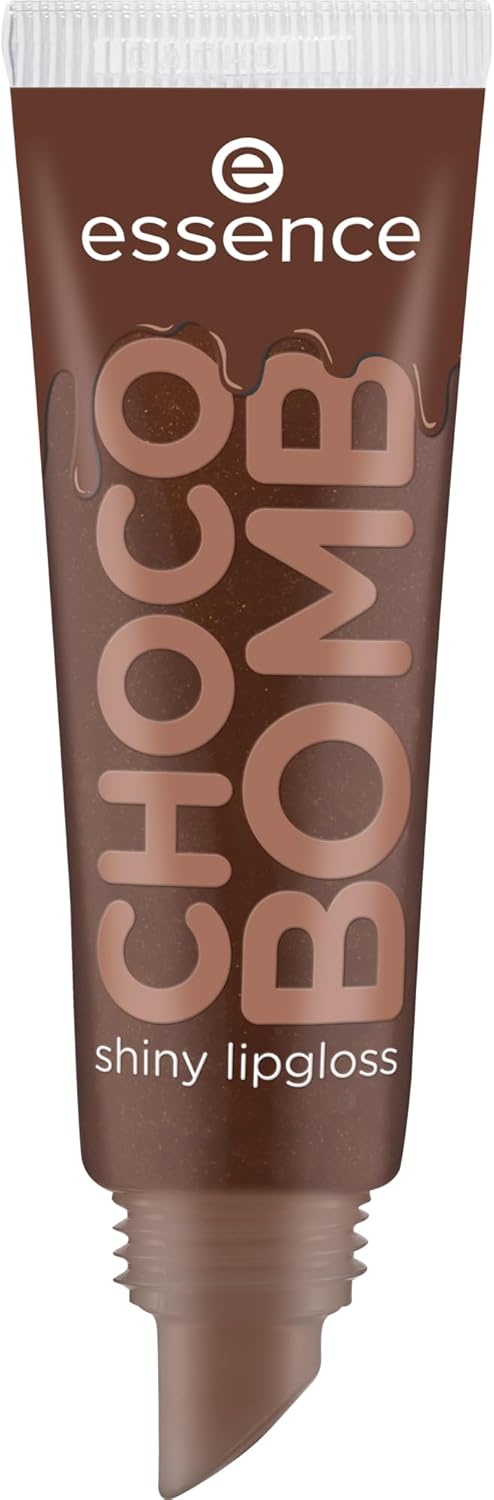 essence CHOCO BOMB Shiny Lip Gloss No. 01, Brown, Natural, Shiny, Radiant Fresh, Shimmering, Vegan, No Preservatives, No Parabens, No Microplastic Particles, Pack of 10 ml - View 7 of 7