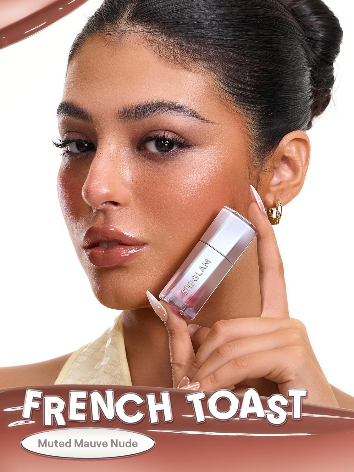 SHEGLAM Glass Lock Air Lip Gloss, High Shine Finish, Hydrating & Moisturizing, Lightweight Non-Sticky Formula for Smooth, Plump Lips (French Toast) - View 6 of 8