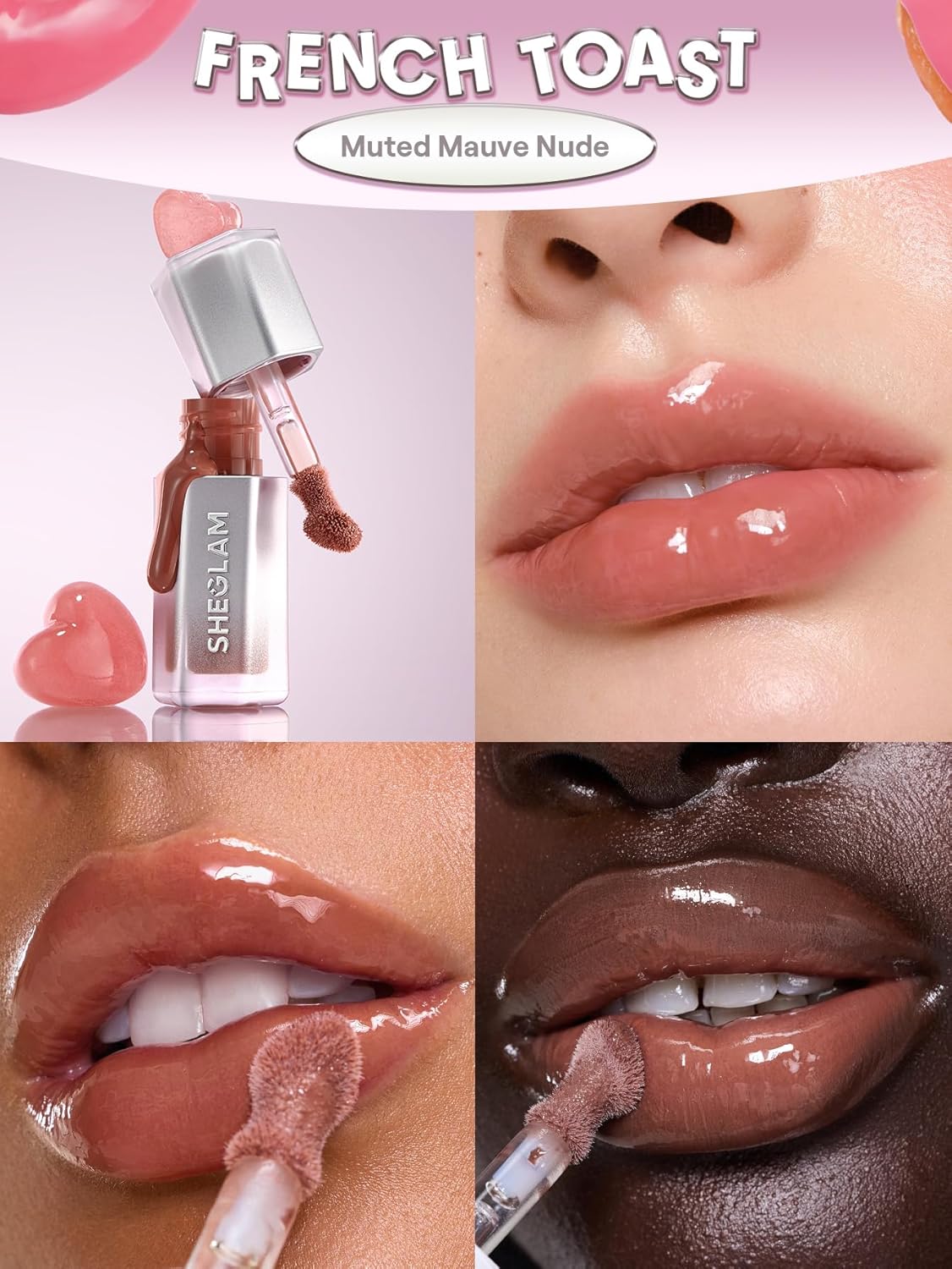 SHEGLAM Glass Lock Air Lip Gloss, High Shine Finish, Hydrating & Moisturizing, Lightweight Non-Sticky Formula for Smooth, Plump Lips (French Toast) - View 7 of 8