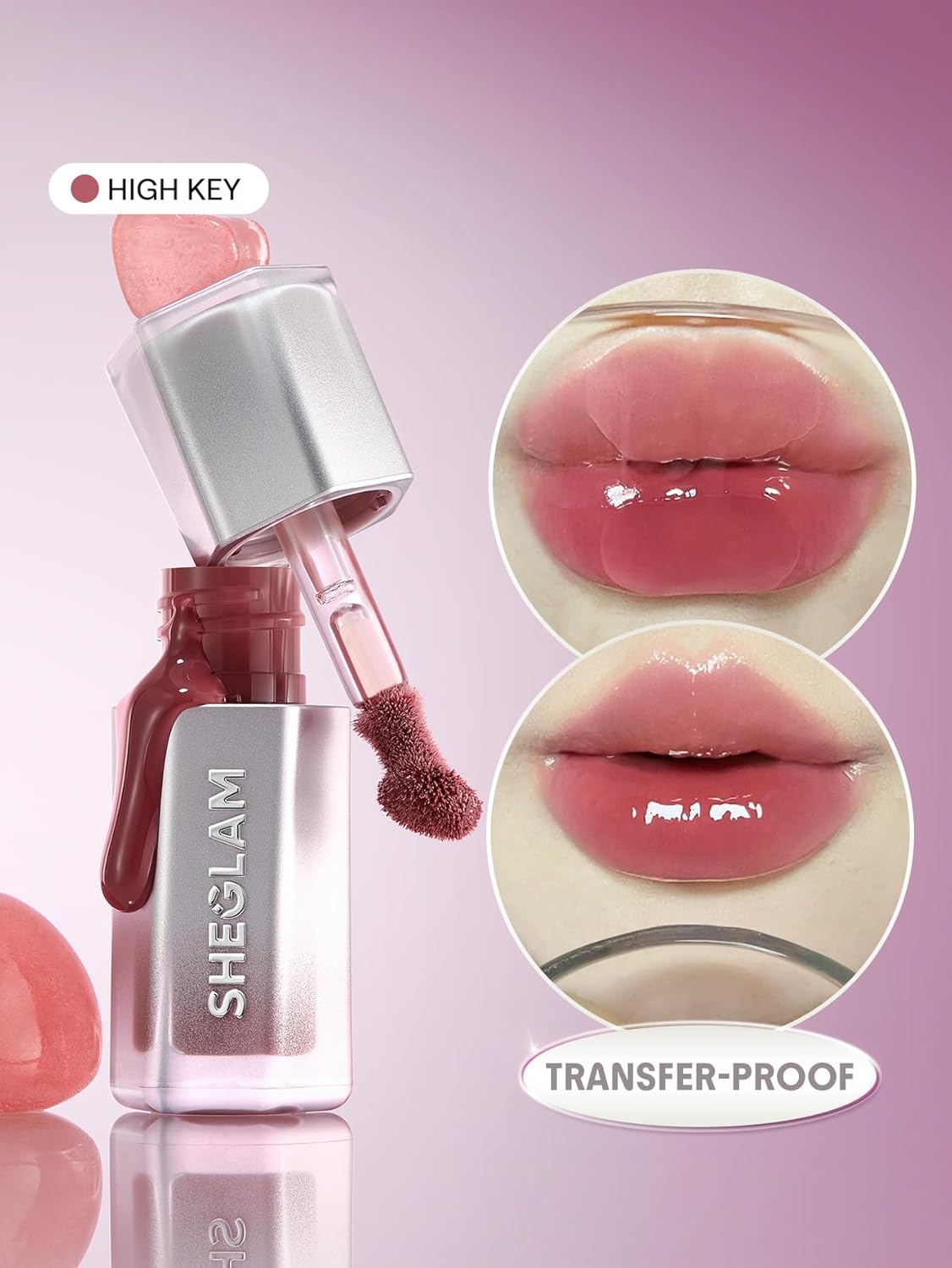 SHEGLAM Glass Lock Air Lip Gloss, High Shine Finish, Hydrating & Moisturizing, Lightweight Non-Sticky Formula for Smooth, Plump Lips (High Key) - View 7 of 7